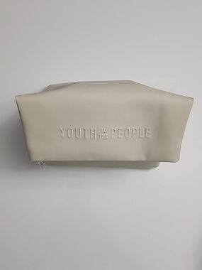 Youth To The People Cream Orange Cosmetic Bag NWOT